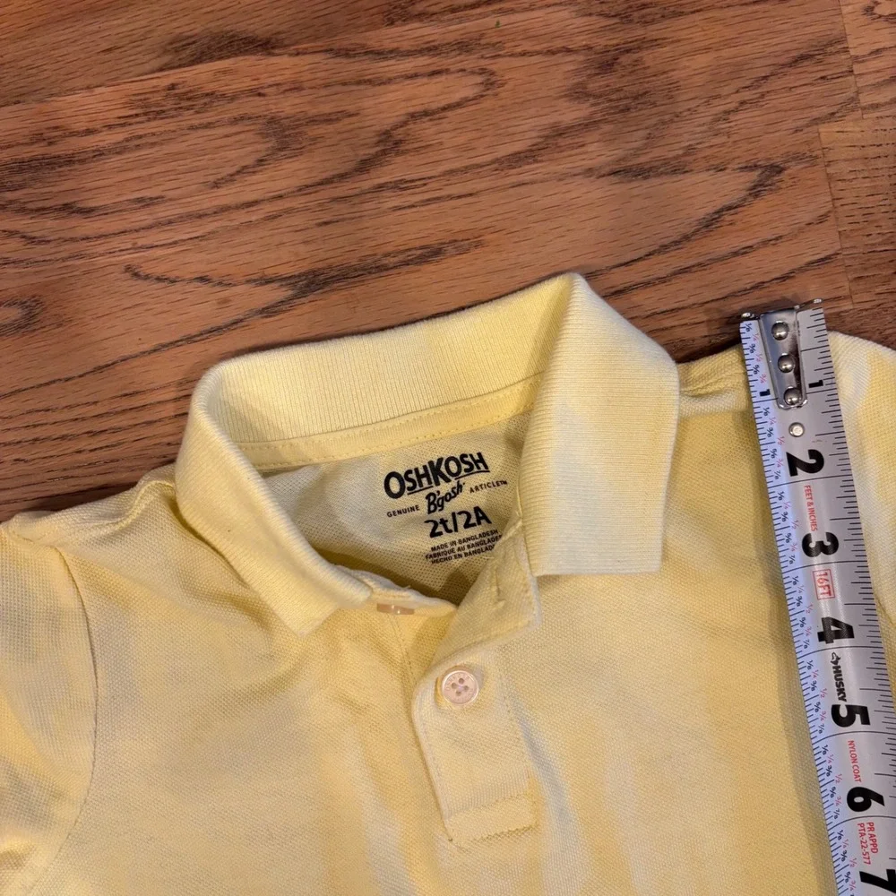 OshKosh B'gosh Kids Boys Yellow Short Sleeve Polo Shirt‎ Size 2T uniform polo